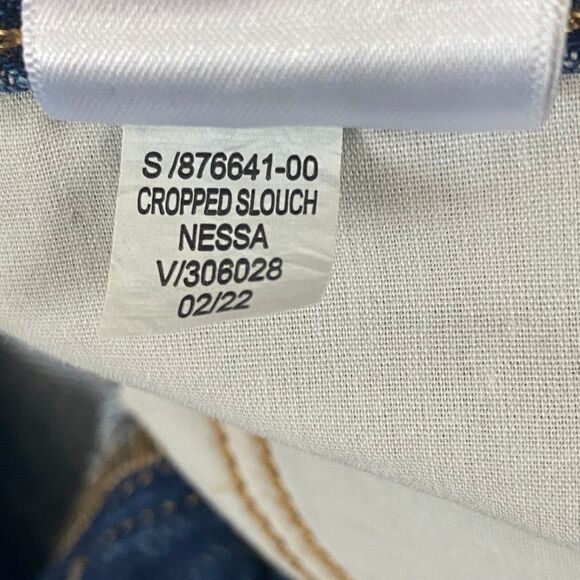 Old Navy High Rise Slouchy Straight Crop Jeans Womens 14 Nessa Frayed Hem NWT - Picture 8 of 16